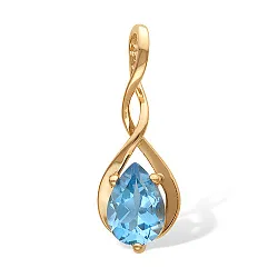 Подвеска фантазийная,  Золото 585, Топаз П120-741Т