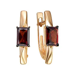 Серьги, Золото 585, Гранат С124-6068Гр Серьги, Золото 585, Гранат С124-6068Гр