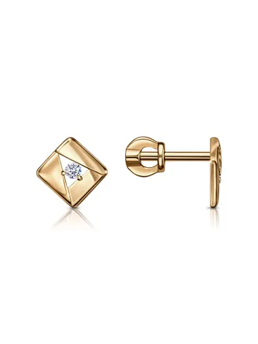 Серьги пусеты-гвоздики, Золото 585, С130-3110