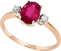 Кольцо Золото 585, Рубин 278511ю Кольцо Золото 585, Рубин 278511ю