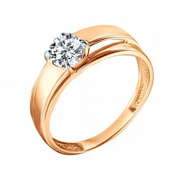 Кольцо Золото 585, Фианит КольцоКЛ-37/18,0/бцФ/з585
