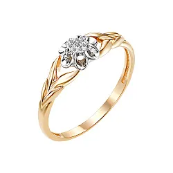 Кольцо Золото 585, Бриллиант К112-4220