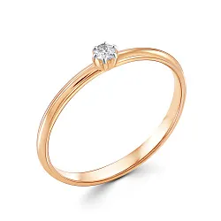 Кольцо Золото 585, Фианит 04-61-0144-00 Кольцо Золото 585, Фианит 04-61-0144-00