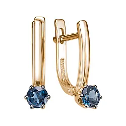 Серьги, Золото 585, Топаз С124-6796ТЛ Серьги, Золото 585, Топаз С124-6796ТЛ