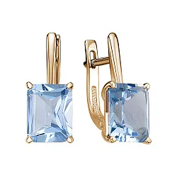 Серьги, Золото 585, Топаз С120-6907Т Серьги, Золото 585, Топаз С120-6907Т