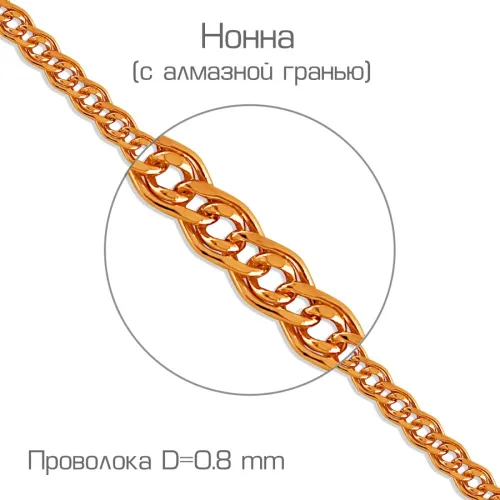 Браслет цепочный Золото 585  БПНН20512080