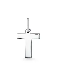 Подвеска буква Т,  Серебро 925 1-00092 Подвеска буква Т,  Серебро 925 1-00092