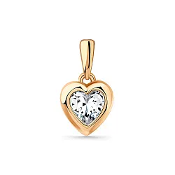 Подвеска фантазийная,  Золото 585, Фианит 010-0333-0001-010