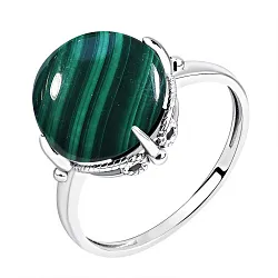 Кольцо Серебро 925, Малахит 1340385040