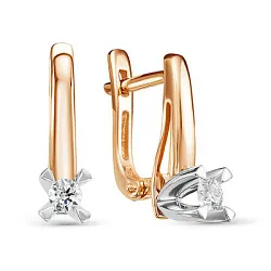Серьги, Золото 585, Бриллиант 5-2242-103-2К