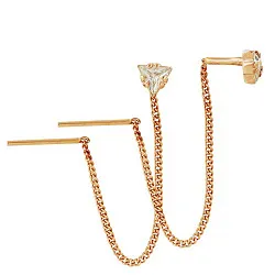 Серьги, Золото 585, Фианит 244807 1 1 10