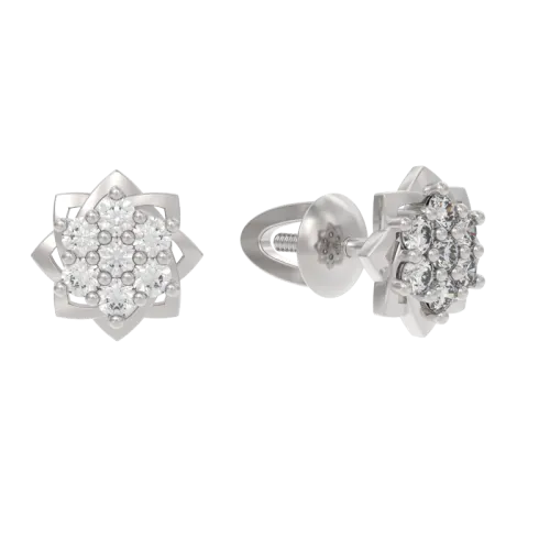 Серьги пусеты-гвоздики, Серебро 925, 1041002-01110