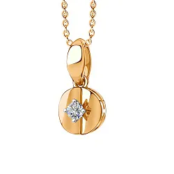 Подвеска фантазийная,  Золото 585, Фианит 01-317255