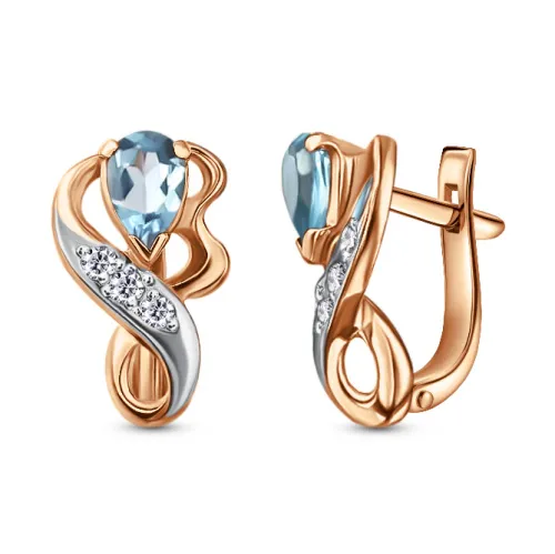 Серьги, Золото 585, С122-9370Т Серьги, Золото 585, С122-9370Т