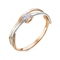 Кольцо Золото 585, Фианит 1104880 Кольцо Золото 585, Фианит 1104880