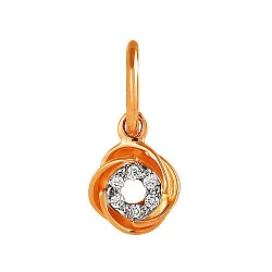 Подвеска фантазийная,  Золото 585, Фианит 327107 1 1 1