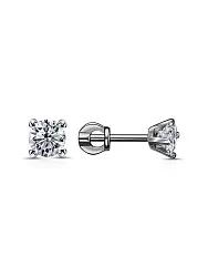 Серьги пусеты-гвоздики, Золото 585, Фианит С230-3265