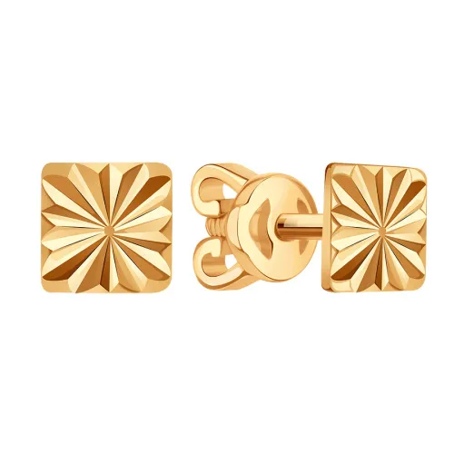 Серьги пусеты-гвоздики, Золото 585, Т10062В811