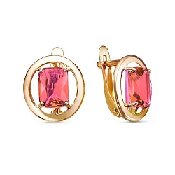 Серьги, Золото 585, Гранат 2390508 1 8 10