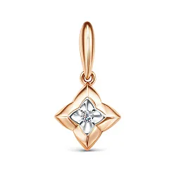 Подвеска фантазийная,  Золото 585, Фианит 3667207 1 1 1