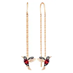 Серьги, Серебро 925, Фианит 94-02-7987-07