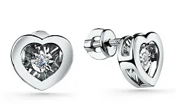 Серьги пусеты-гвоздики, Золото 585, Бриллиант 12-12-5748-11-00