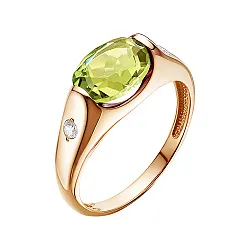 Кольцо Золото 585, Хризолит К120-5997Хр Кольцо Золото 585, Хризолит К120-5997Хр