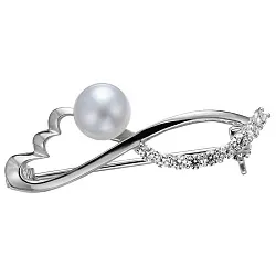 Брошь Серебро 925, Жемчуг PCH 123B