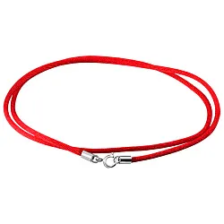 Цепочка Серебро 925, плетение , шелк красный FAL50RS