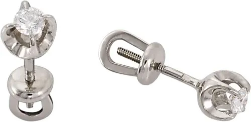 Серьги пусеты-гвоздики, Золото 585, 130821ю