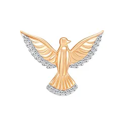 Подвеска фантазийная,  Золото 585, Фианит 04-63-0249-00