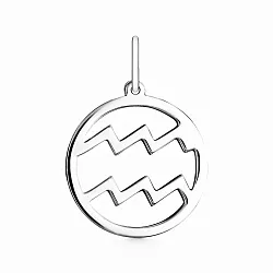 Подвеска знак зодиака Водолей 20.01-18.02, Серебро 925 1-00024 Подвеска знак зодиака Водолей 20.01-18.02, Серебро 925 1-00024