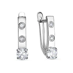 Серьги, Золото 585, Фианит б1202605 Серьги, Золото 585, Фианит б1202605