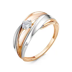 Кольцо Золото 585, Фианит 1101343 Кольцо Золото 585, Фианит 1101343