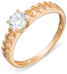 Кольцо Золото 585, Фианит Т10701А879