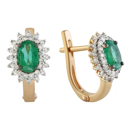 Серьги, Золото 585, 65-41E01064-S0DDEM