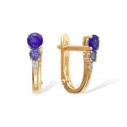 Серьги, Золото 585, Сапфир С112-537ГТС Серьги, Золото 585, Сапфир С112-537ГТС