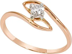 Кольцо Золото 585, Бриллиант 253711ю Кольцо Золото 585, Бриллиант 253711ю