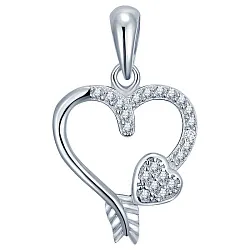 Подвеска фантазийная,  Серебро 925, Фианит FRP 14 Подвеска фантазийная,  Серебро 925, Фианит FRP 14