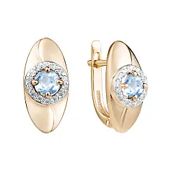 Серьги, Золото 585, Топаз С122-4288Т