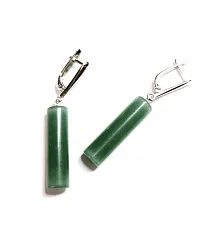 Серьги, Серебро 925, Нефрит 8635бр-с