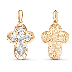 Подвеска крест, Золото 585 080464