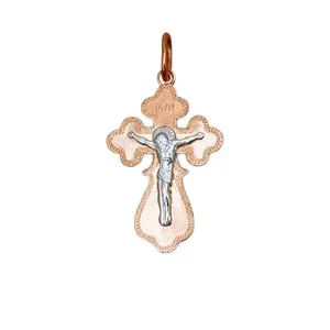 Подвеска крест, Золото 585, Т13006077 Подвеска крест, Золото 585, Т13006077