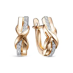 Серьги, Золото 585, Фианит 1208079