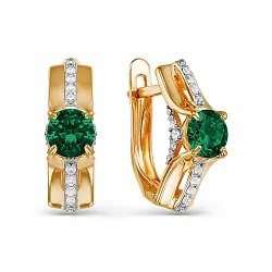 Серьги, Золото 585, Кварц 322516 Серьги, Золото 585, Кварц 322516