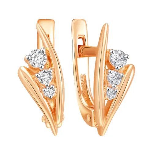 Серьги, Золото 585, 01-02-0562-00