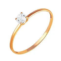 Кольцо Золото 585, Фианит 1252007 1 1 10 Кольцо Золото 585, Фианит 1252007 1 1 10