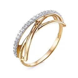 Кольцо Золото 585, Фианит 1104329 Кольцо Золото 585, Фианит 1104329