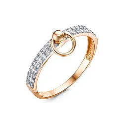 Кольцо Золото 585, Фианит 1105295 Кольцо Золото 585, Фианит 1105295