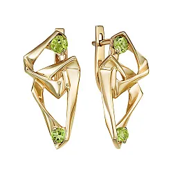 Серьги, Золото 585, Хризолит С120-6111Хр Серьги, Золото 585, Хризолит С120-6111Хр